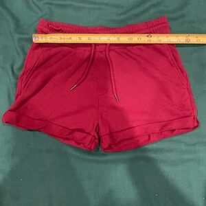 Burgundy Drawstring Shorts Women size M